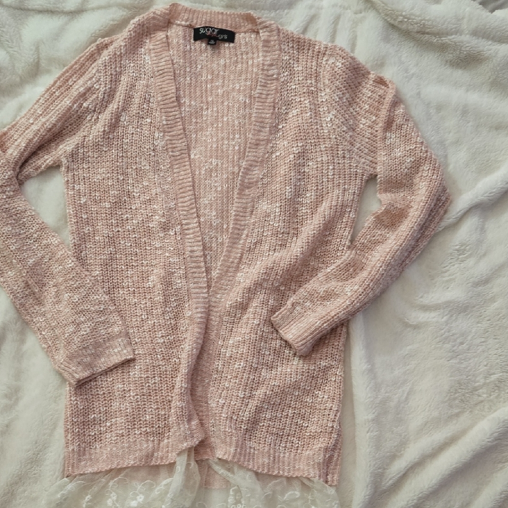 Blush Pink Knit Cardigan